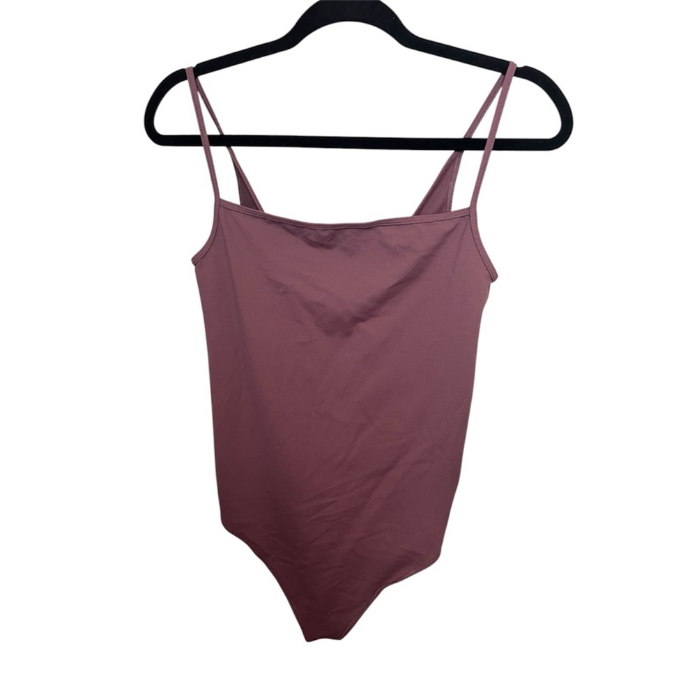 Abercrombie & Fitch Seamless Bodysuit Womens Large Mauve Soft A&F Collection GUC